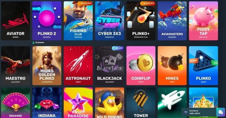Vave Casino jeux