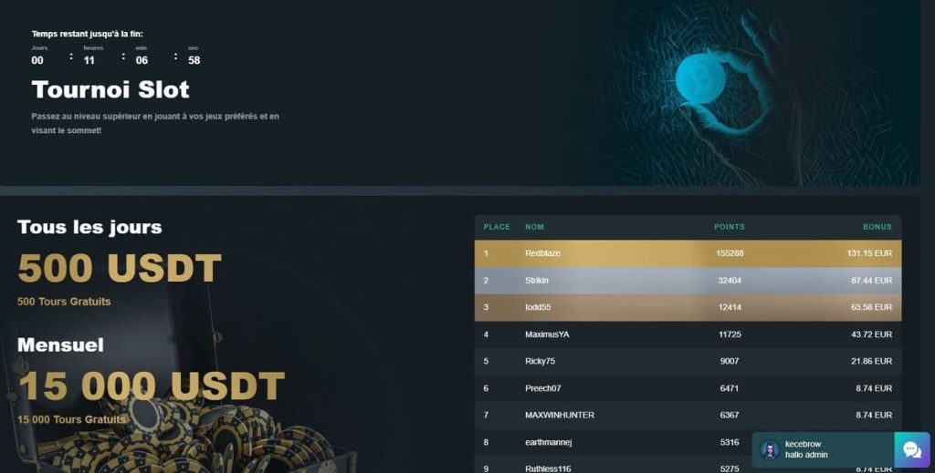 Vave Casino tournoi